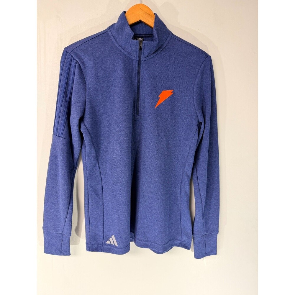 Adidas Golf Womens Medium Quarter Zip Pullover Blue Sweatshirt NWT HD3616